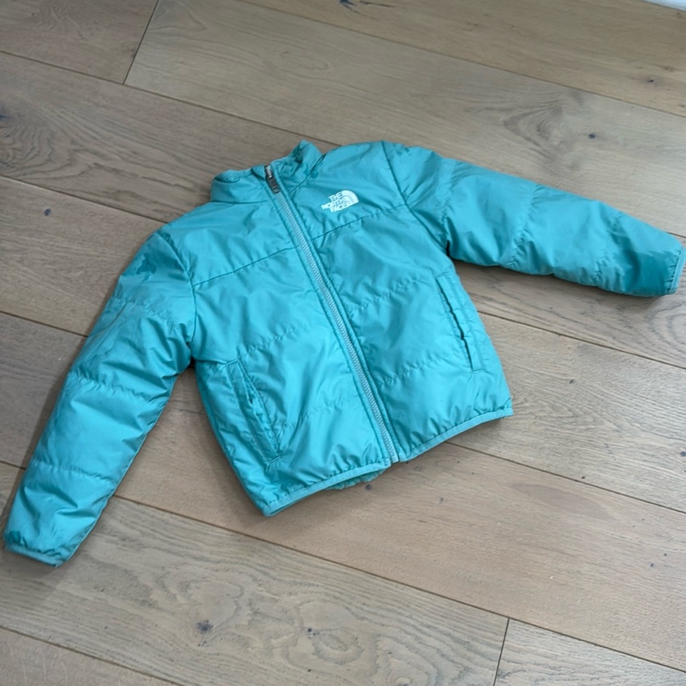 The North Face Kids Jacket - Mint Green Reversible 6T